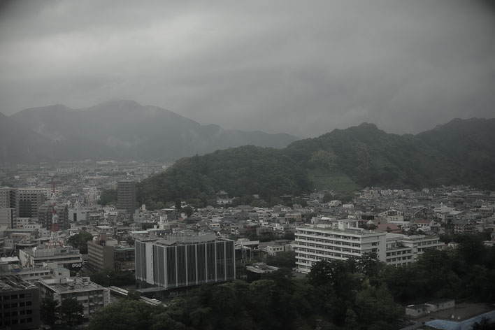 Looking down on the city of Shizuoka from the Prefectural Office Observatory.