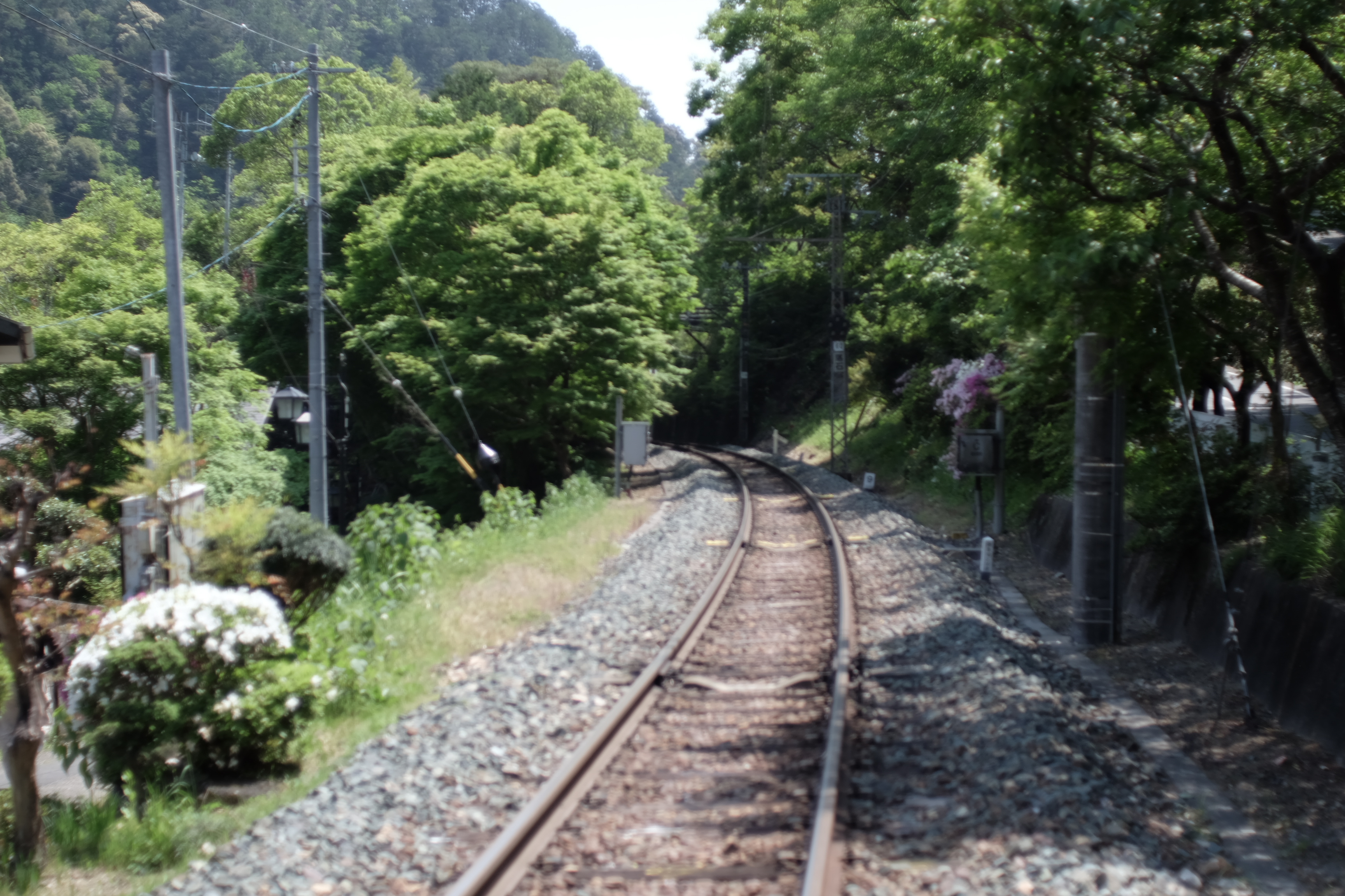 The track of the Iida Line in Aichi Prefecture, Japan 