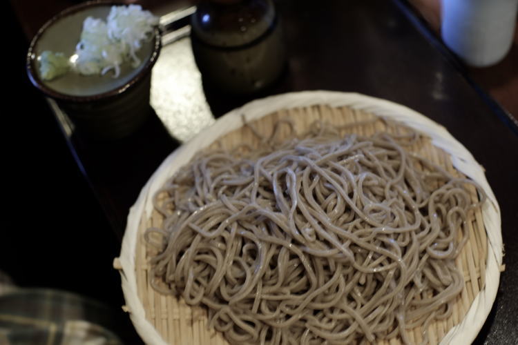 soba, or Japanese buckwheat noodle, served in Gujo Hachiman.