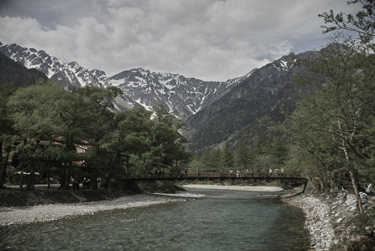 Mountains of the "Northern Alps" as seen from Kamikochi, Nagano.