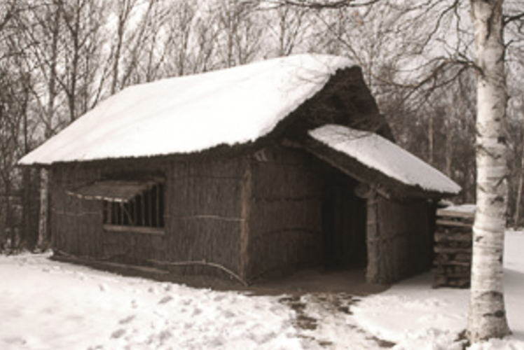 An early pioneer hut reconstructed in Hokkaido