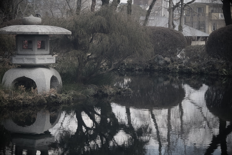 Mirror Pond in the Fujisan Hongu Sengen Taisha Shrine