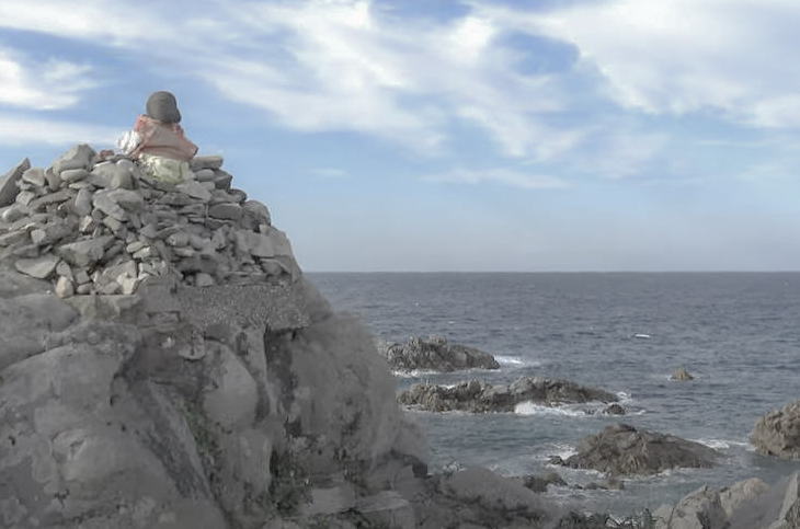Jizo statue on the shore