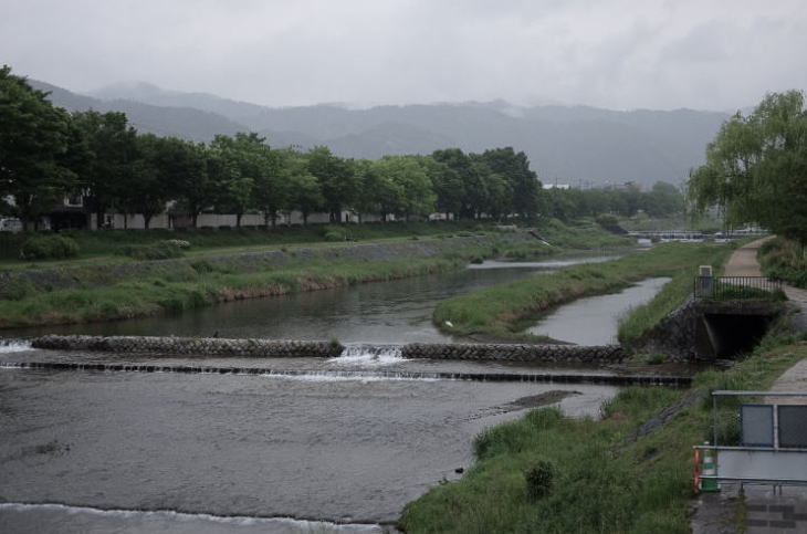 The Kamo River.