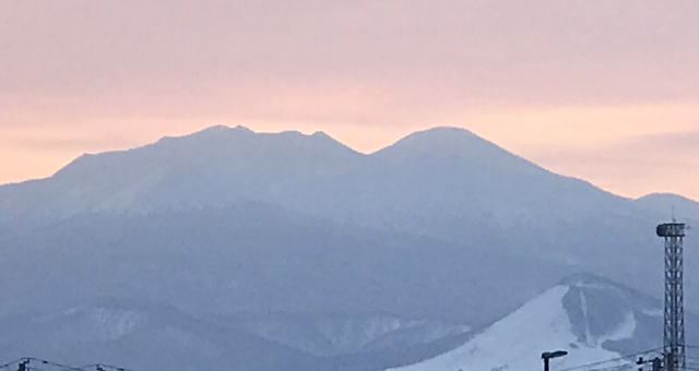 The Hakkoda Mountains early in the morning.