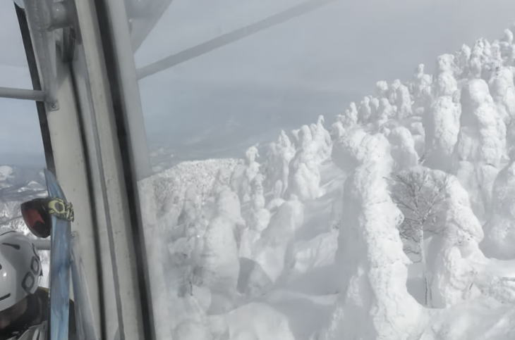 Snow monsters in the Hakkoda Mountain range.
