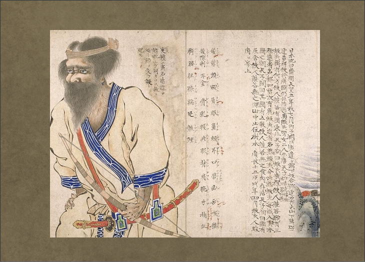 An Ainu warrior in 1800