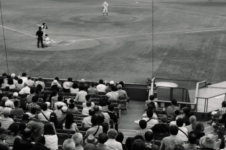 a baseball game between Waseda and Rikkyo