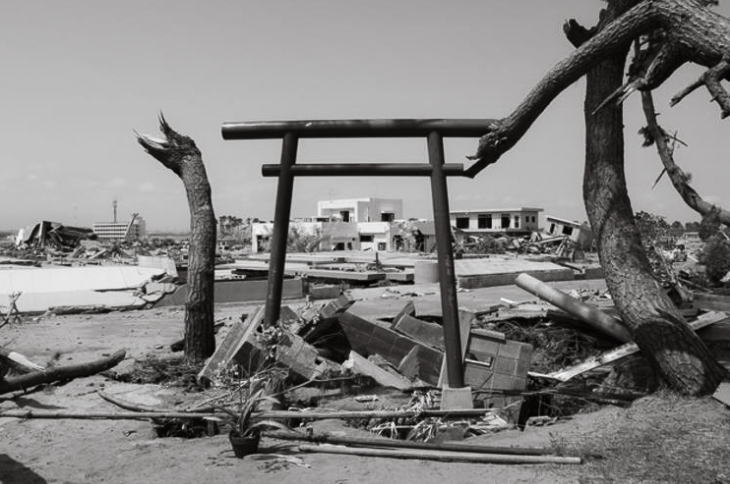 Torii gate after the Tohoku earthquake