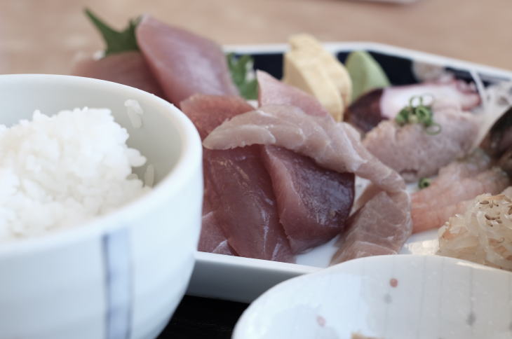 A dish served at Kashi-no-Ichi Market in Shimizu.