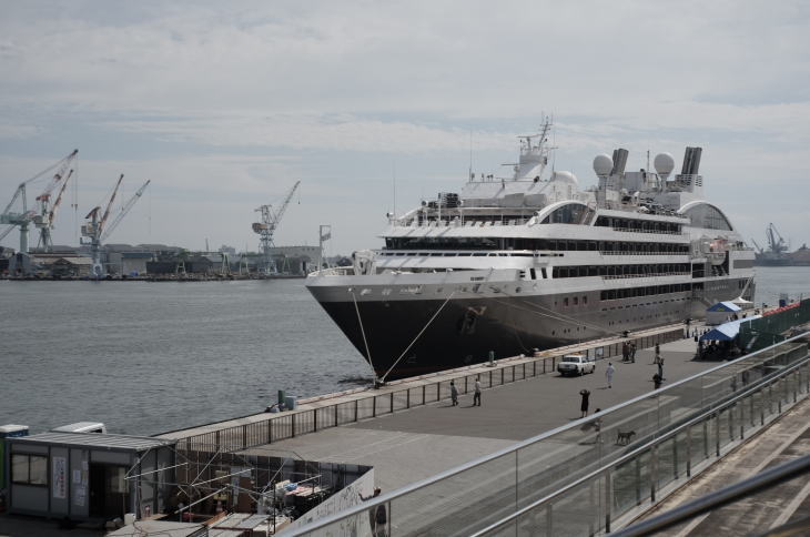 A cruise ship in Shimizu Port.