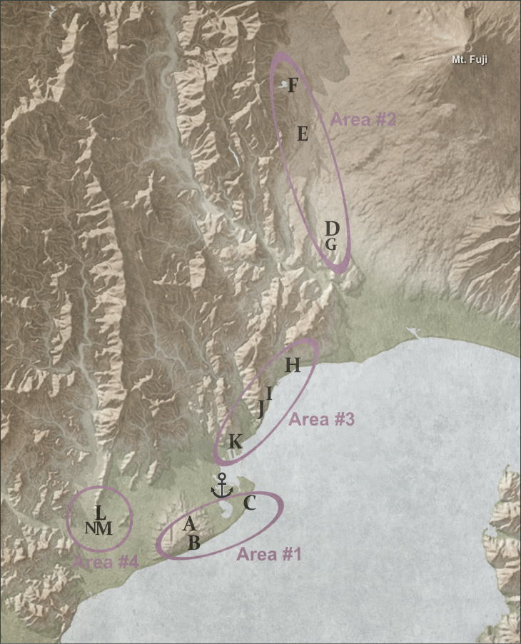 Map around Shimizu Port.