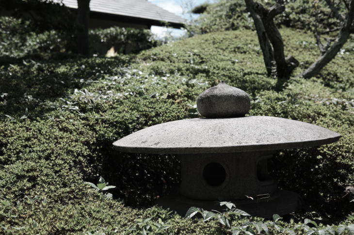 Garden of Baiin-zenji Buddhist Temple in Shimizu.