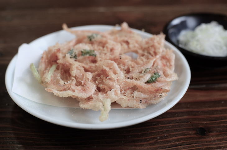 Sakura shrimp tempura.