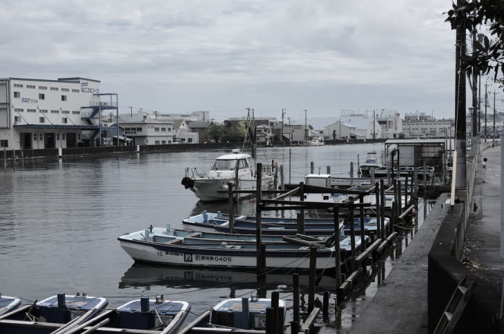 The Tomoe River near Shimizu Port.