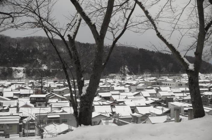 Tsurugi Town in winter.