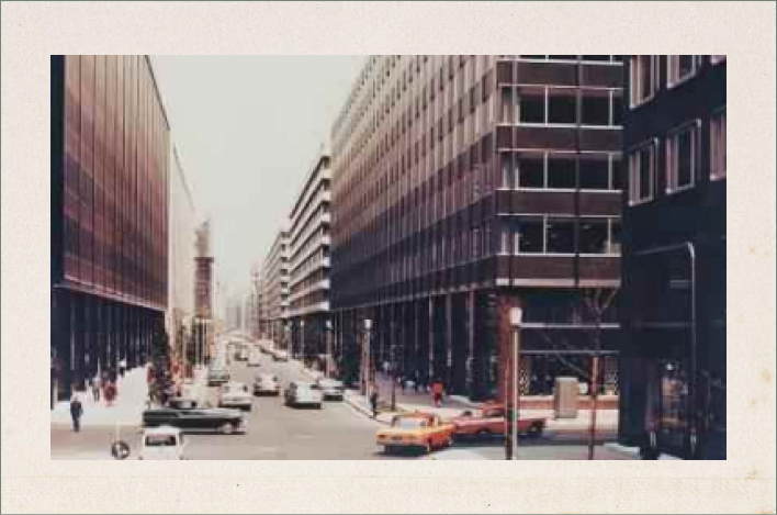 Old Photo of Marunouchi Naka-dori Street.