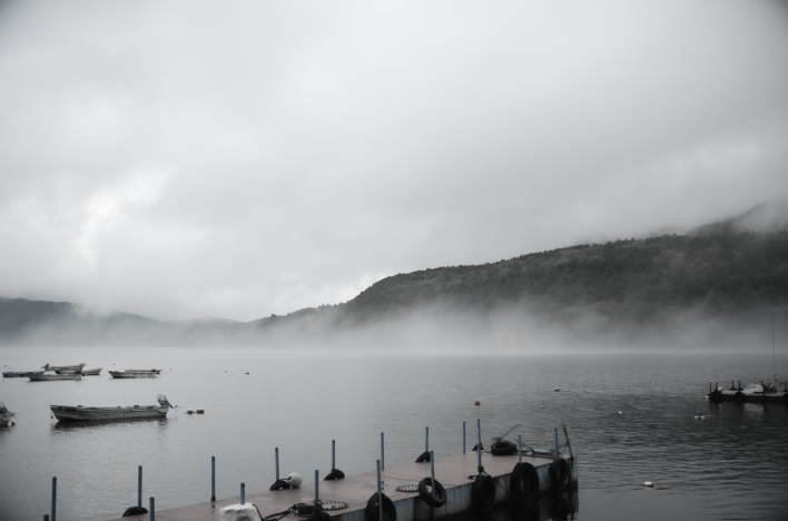 Lake Ashi seen from Hakone Town.