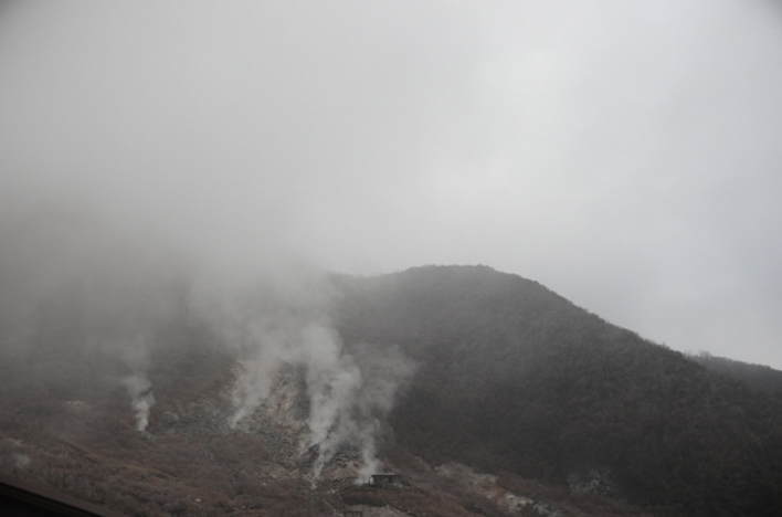 Active volcanic activity at Owakudani.