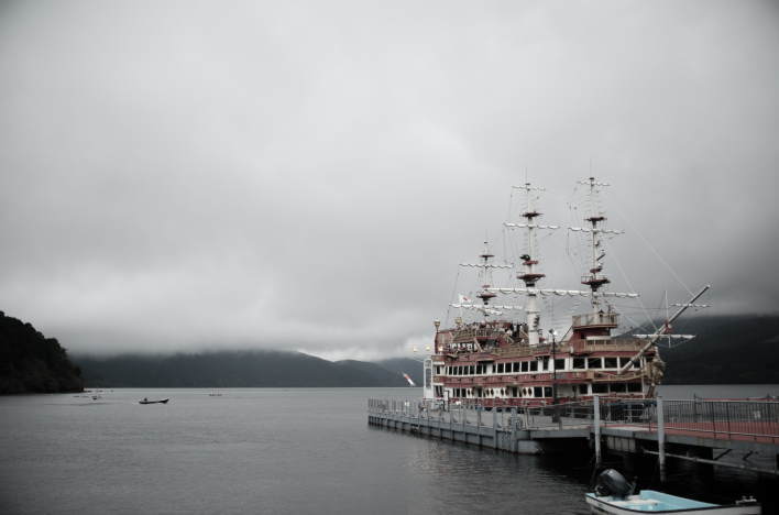 A pirate ship in Hakone.